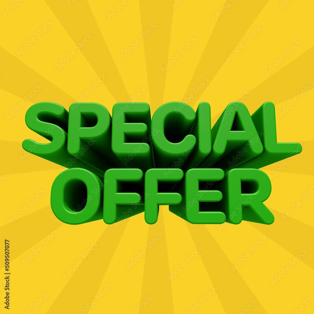 A beautiful 3d illustration with discount for big sales. Special Offer. A beautiful 3d illustration with discount for big sales. Special Offer.