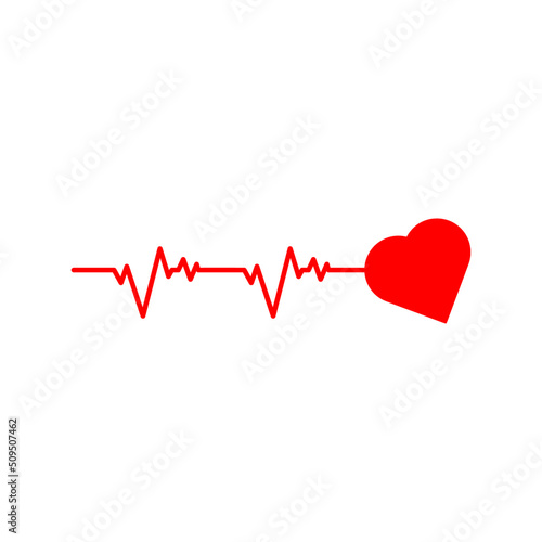 Heart beat icon in isolated on background. symbol for your web site design Heart beat icon logo, app, Heart beat icon Vector illustration.
