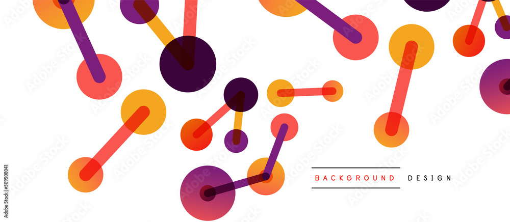 Abstract background. Round dots connected by lines. Trendy techno business template for wallpaper, banner, background or landing Abstract background. Round dots connected by lines. Trendy techno business template for wallpaper, banner, background or landing