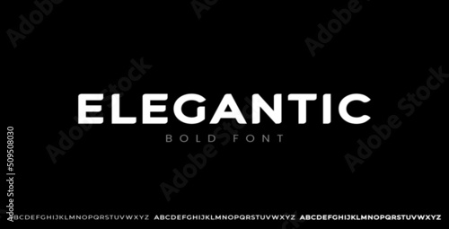 Modern Elegant Bold Font. Regular, Semi Bold, Bold. Typography urban style alphabet fonts for fashion, sport, technology, digital, movie, logo design, vector illustration