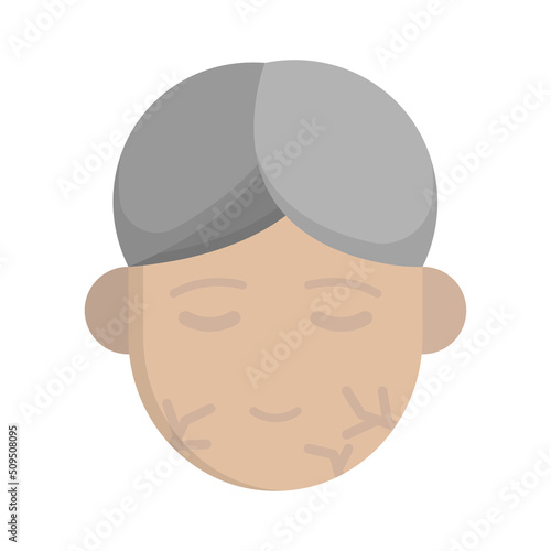 Dry skin icon design template vector illustration