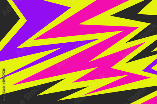 Wallpaper Mural Minimalist background with colorful zigzag and arrow pattern Torontodigital.ca