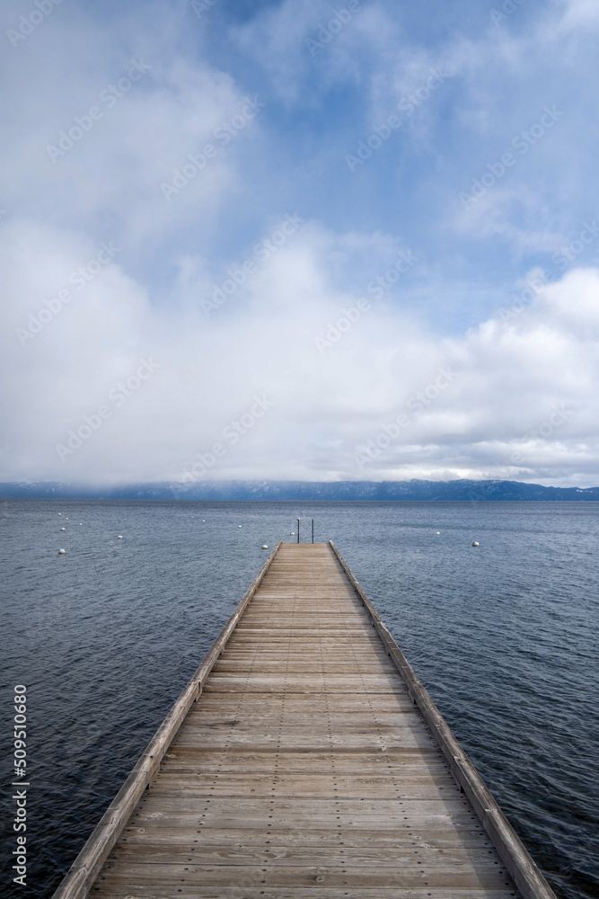 Fototapeta premium wooden pier on the beach