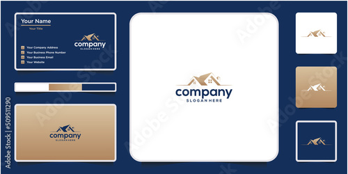 Real estate logo and business card template.