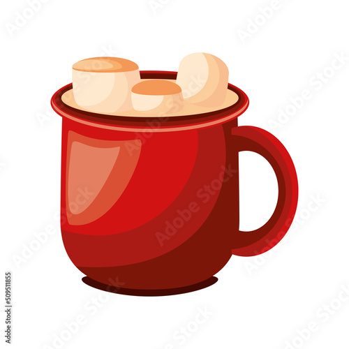cup of drink with marshmallow