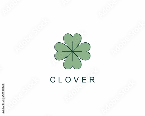 Obraz na plátně Simple logo shape clover leaf