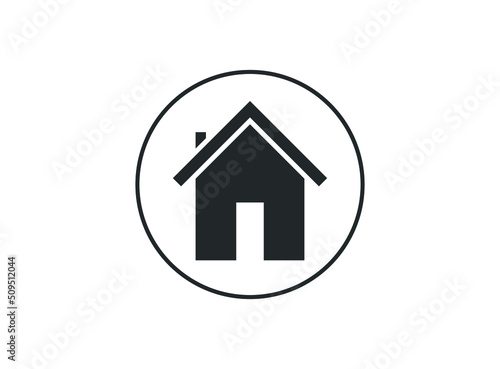 Home icon. House symbol illustration vector to be used in web applications. House flat pictogram isolated. Stay home.