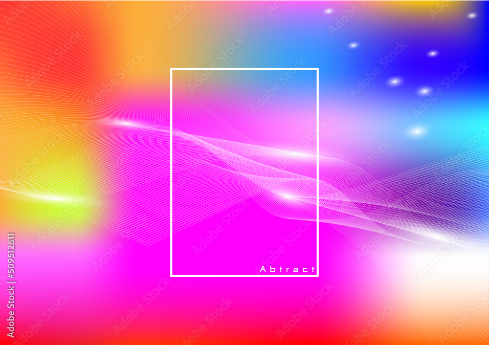 Colorful gradient with solf line blend abstract background