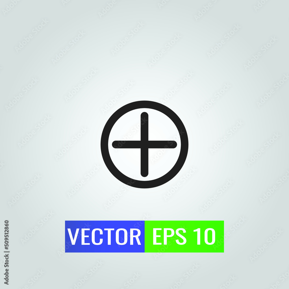 Fototapeta premium icon illustration of add On White Background - Single high quality outline black style for web design or mobile app.