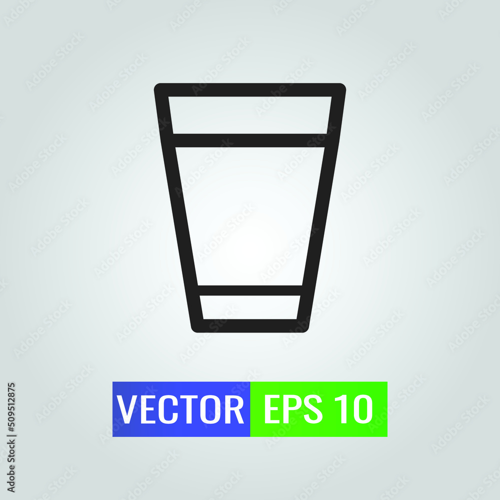 Icon illustration of Glass Drink Sign On White Background - Single high quality outline black style for web design or mobile app. Icon illustration of Glass Drink Sign On White Background - Single high quality outline black style for web design or mobile app.