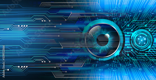 eye cyber circuit future technology concept background