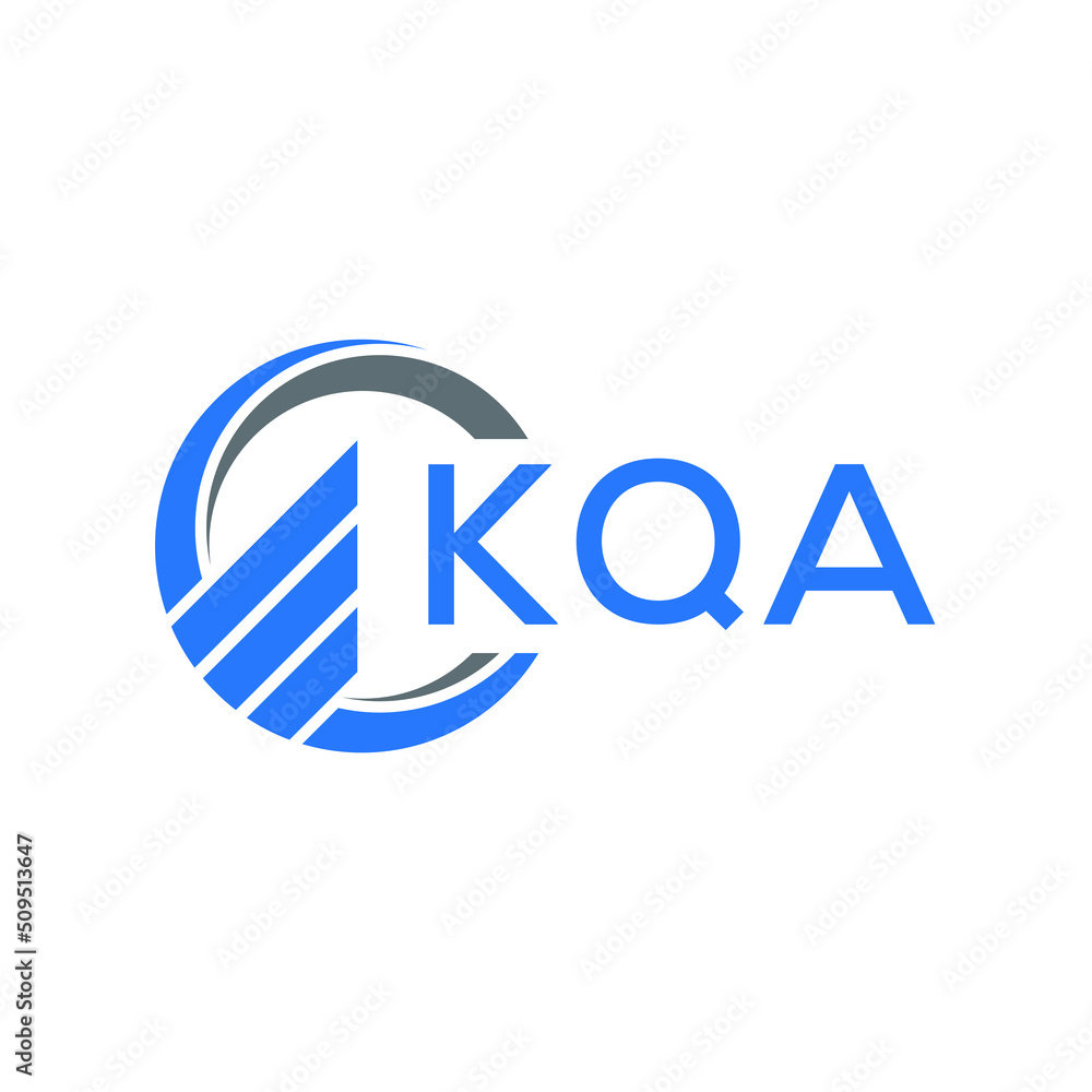 KQA Flat accounting logo design on white background. KQA creative initials Growth graph letter logo concept. KQA business finance logo design. KQA Flat accounting logo design on white background. KQA creative initials Growth graph letter logo concept. KQA business finance logo design.