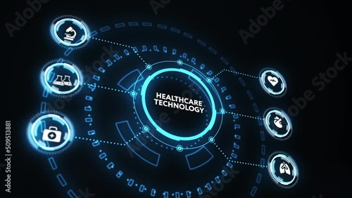 Modern technology in healthcare, medical diagnosis. Artificial intelligence help analysis data about health patients. photo