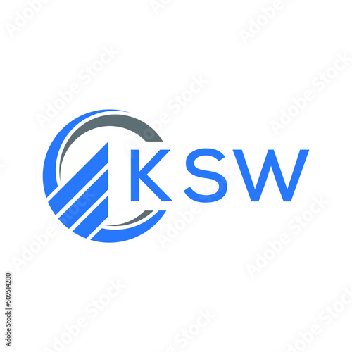 Free Download KSW Flat accounting logo design on white  background. KSW creative initials Growth graph letter logo concept. KSW business finance logo design. - GFXLoad
