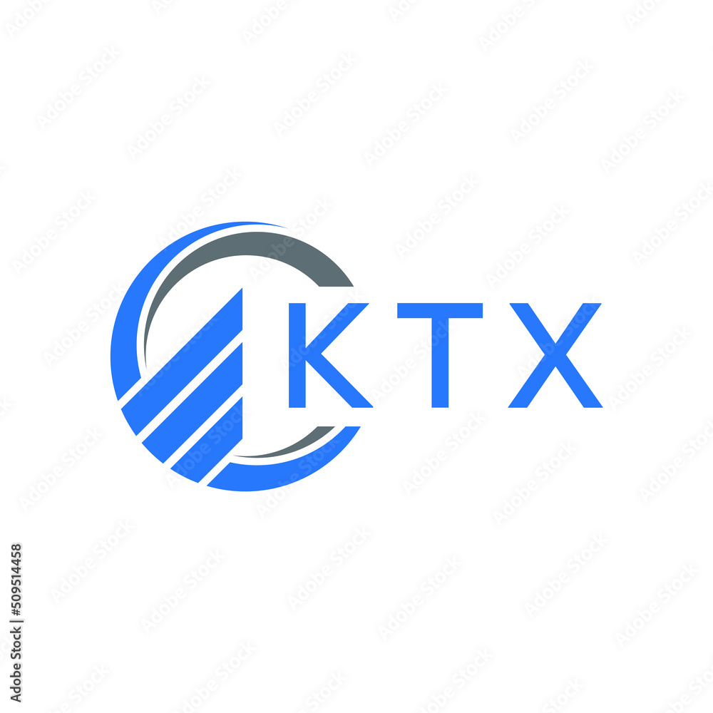 KTX Flat accounting logo design on white background. KTX creative initials Growth graph letter logo concept. KTX business finance logo design. KTX Flat accounting logo design on white background. KTX creative initials Growth graph letter logo concept. KTX business finance logo design.