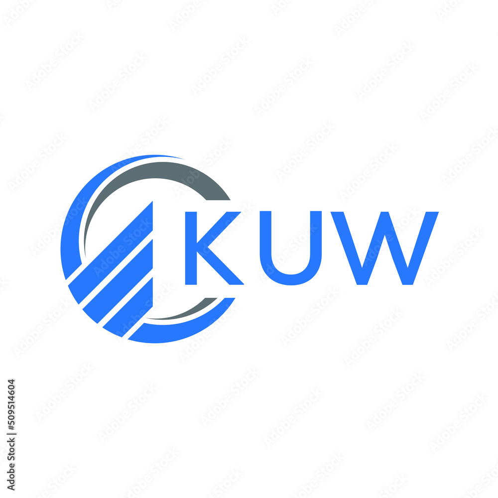 KUW Flat accounting logo design on white background. KUW creative initials Growth graph letter logo concept. KUW business finance logo design. KUW Flat accounting logo design on white background. KUW creative initials Growth graph letter logo concept. KUW business finance logo design.