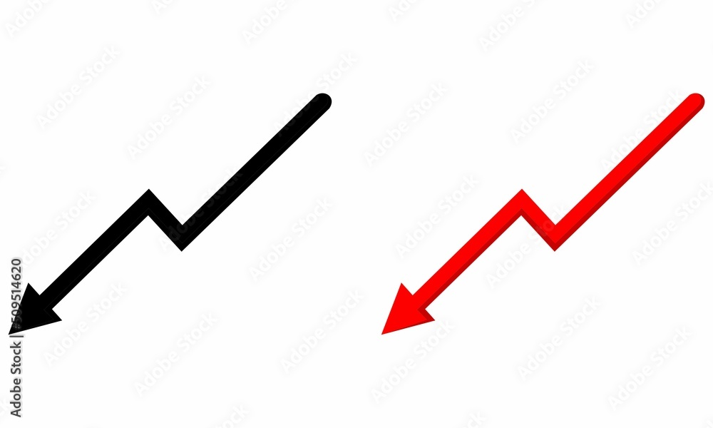 Illustration Vector Graphic of down trending icon Illustration Vector Graphic of down trending icon
