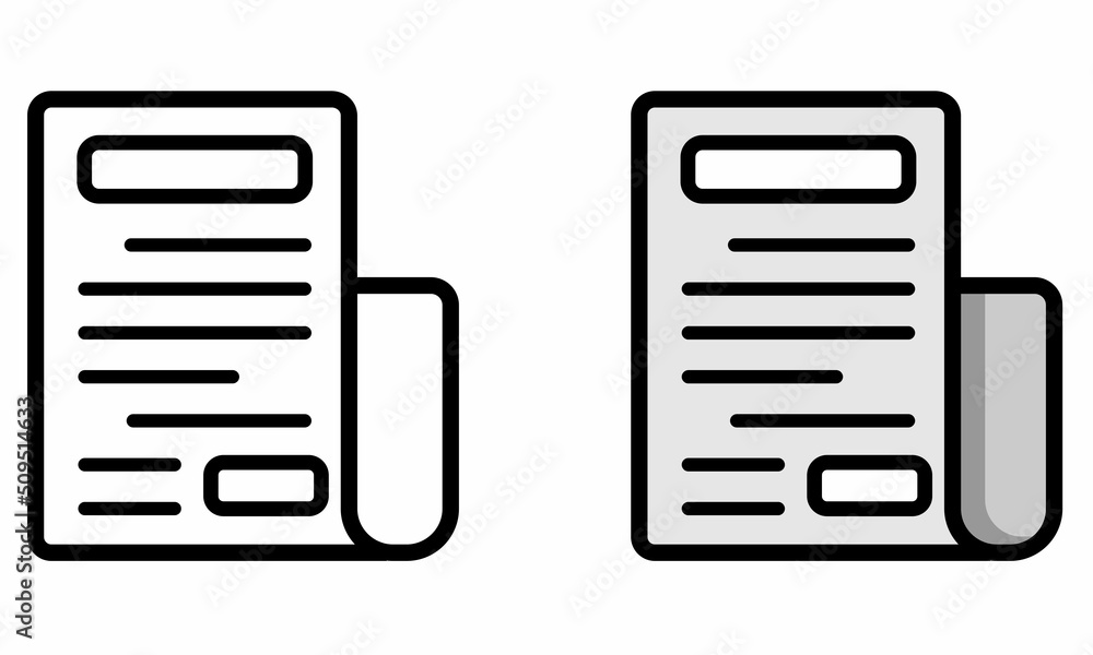 Illustration Vector Graphic of headline text, content icon Illustration Vector Graphic of headline text, content icon