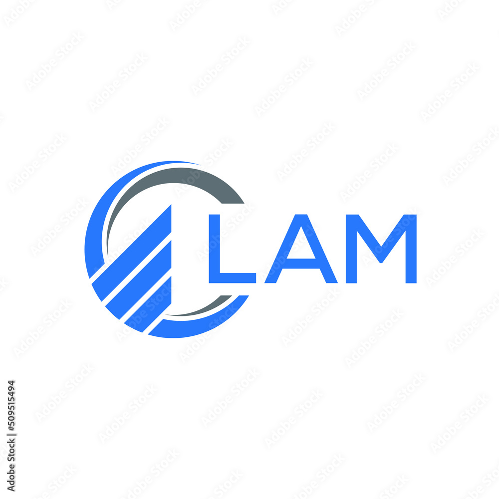 LAM Flat accounting logo design on white background. LAM creative initials Growth graph letter logo concept. LAM business finance logo design. LAM Flat accounting logo design on white background. LAM creative initials Growth graph letter logo concept. LAM business finance logo design.