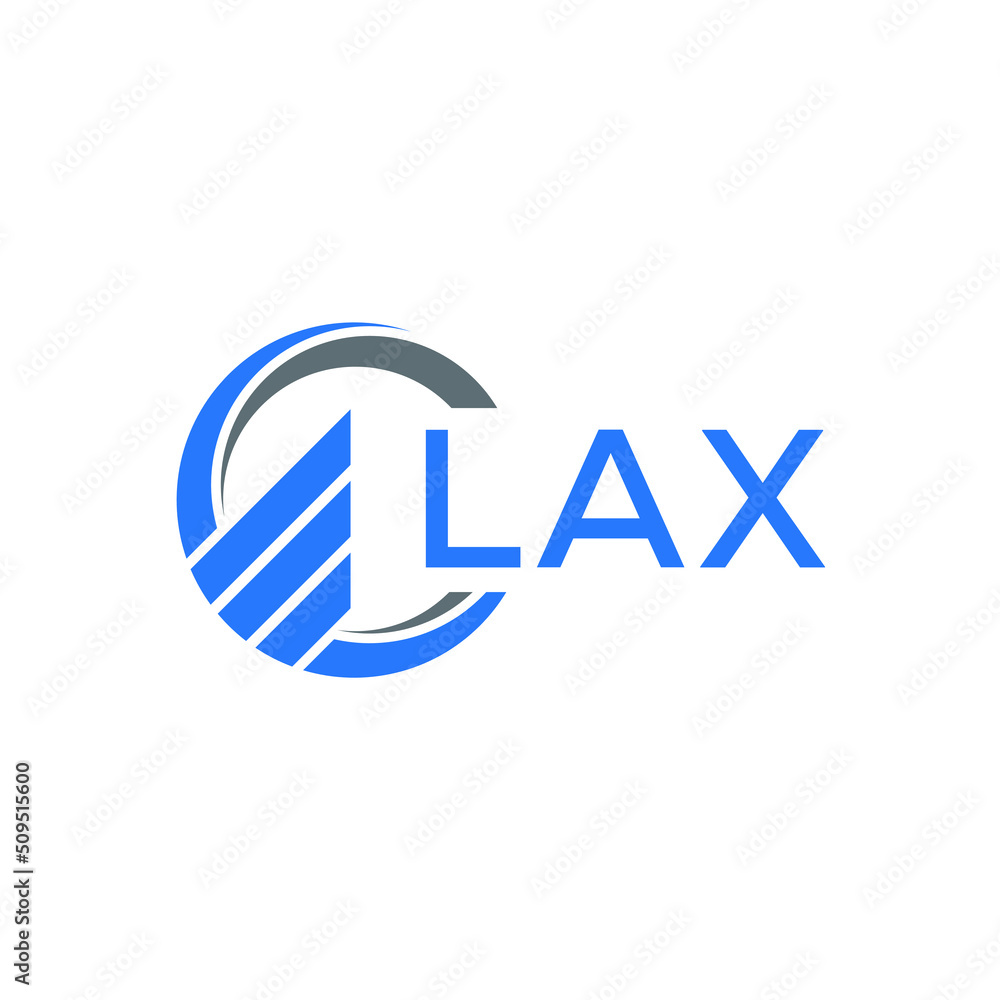 LAX Flat accounting logo design on white background. LAX creative initials Growth graph letter logo concept. LAX business finance logo design. LAX Flat accounting logo design on white background. LAX creative initials Growth graph letter logo concept. LAX business finance logo design.