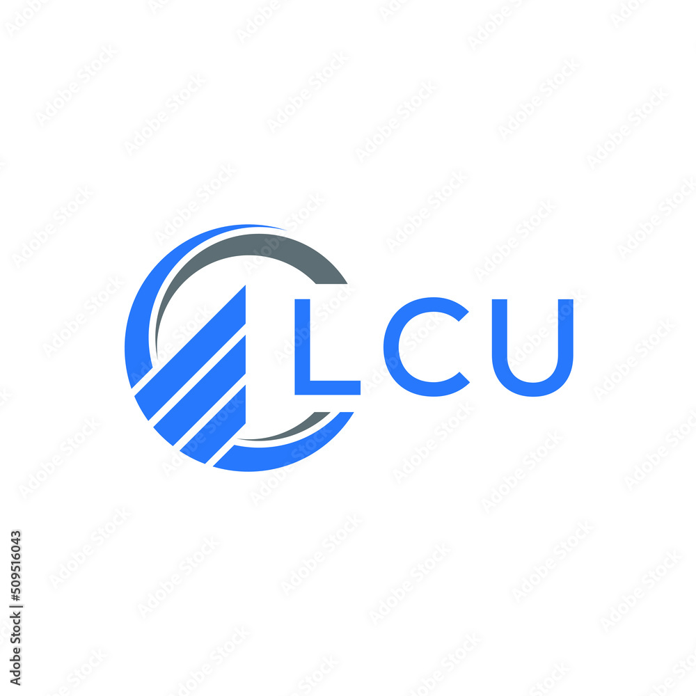 LCU Flat accounting logo design on white background. LCU creative initials Growth graph letter logo concept. LCU business finance logo design. LCU Flat accounting logo design on white background. LCU creative initials Growth graph letter logo concept. LCU business finance logo design.