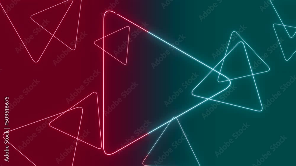 Neon red and blue triangles pattern in gradient space, abstract club, disco and corporate style background Neon red and blue triangles pattern in gradient space, abstract club, disco and corporate style background