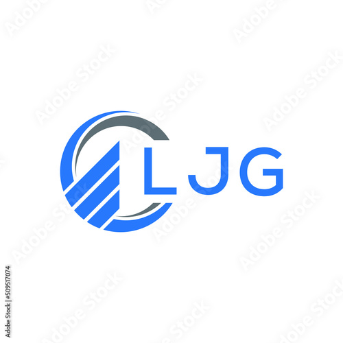 Free Download LJG Flat accounting logo design on white  background. LJG creative initials Growth graph letter logo concept. LJG business finance logo design. - GFXLoad