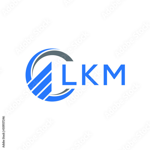 Free Download LKM Flat accounting logo design on white  background. LKM creative initials Growth graph letter logo concept. LKM business finance logo design. - GFXLoad