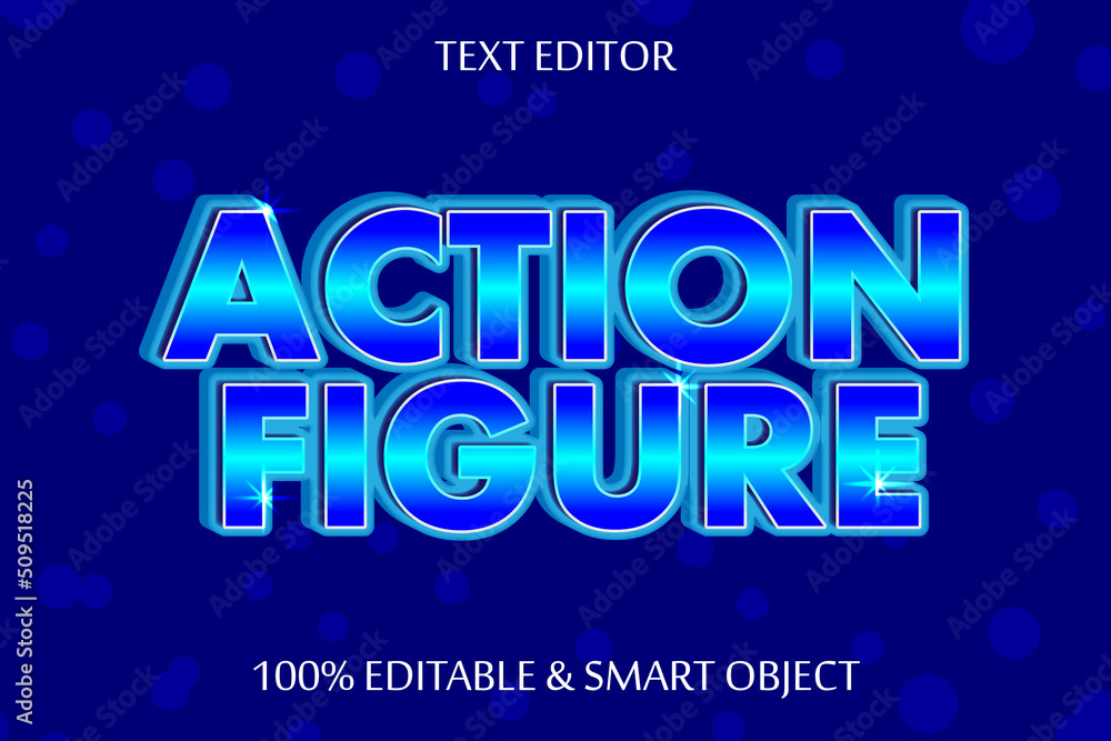 Action text effect 3 dimension emboss modern style