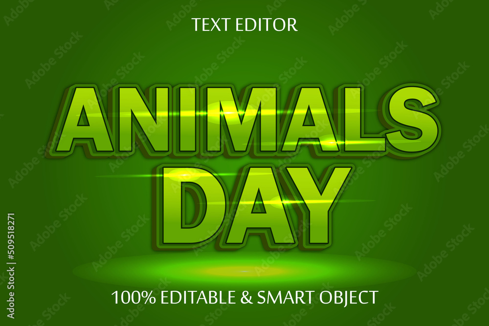Animal day effect 3 dimension emboss cartoon style Animal day effect 3 dimension emboss cartoon style