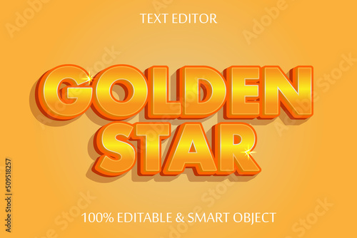 golden star effect 3 dimension emboss luxury style