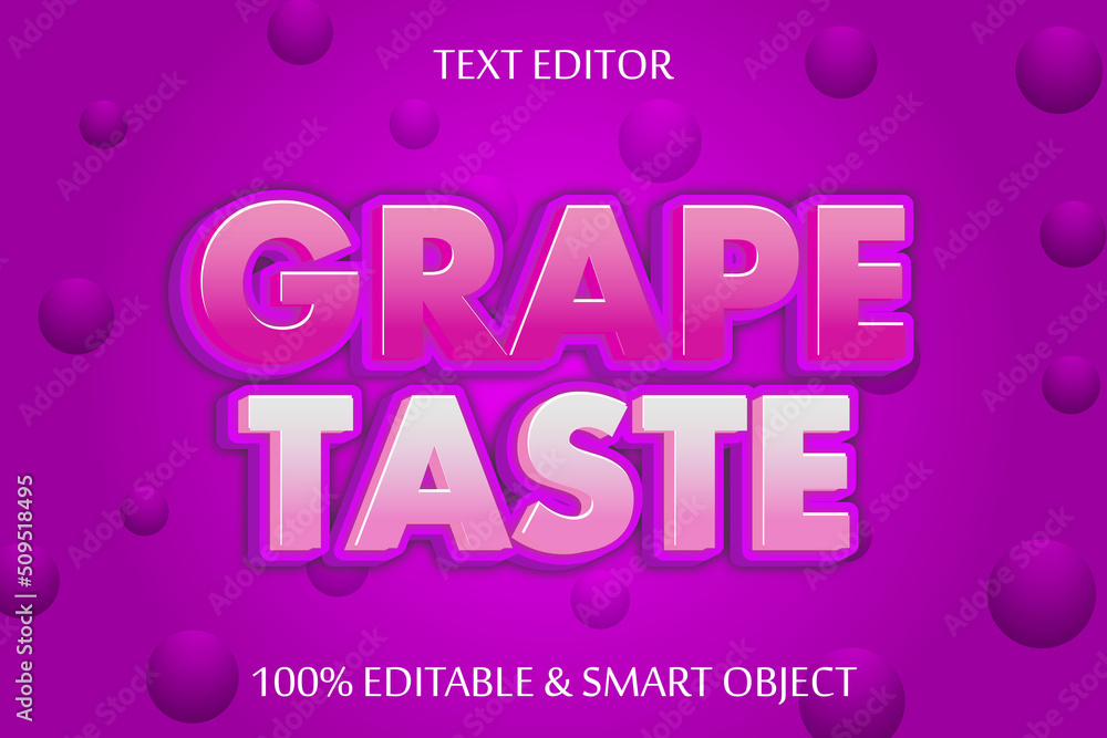 Grape taste 3 dimension emboss cartoon style