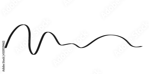 black curved line on white background