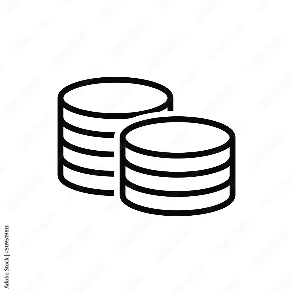 Coin stack icon vector graphic illustration Coin stack icon vector graphic illustration