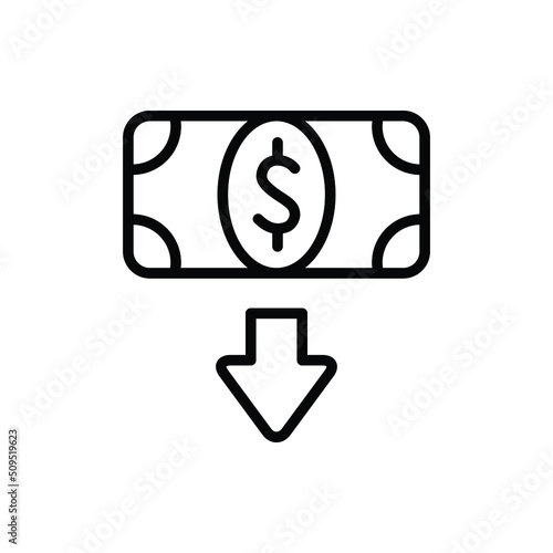 Money withdrawal icon vector graphic illustration