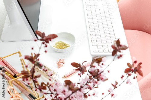 Feminine Styled Workspace