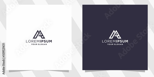 letter mp pm logo with minimal design