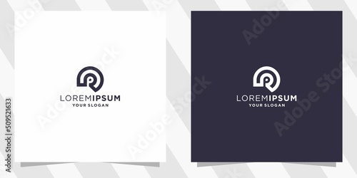 letter pr rp logo with minimal design