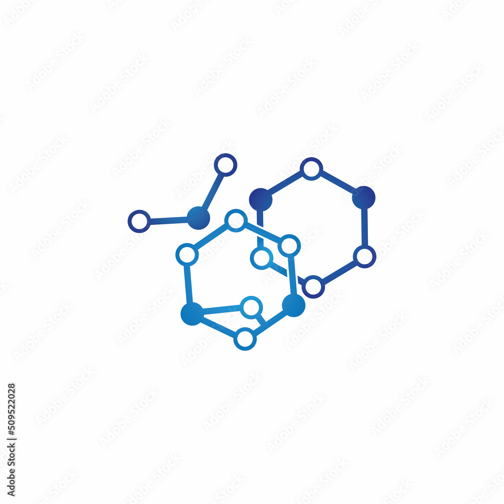 custom made wallpaper toronto digitalMolecule atom symbol logo template vector icon illustration