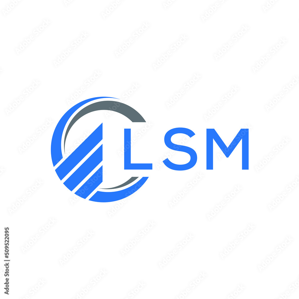 LSM Flat accounting logo design on white background. LSM creative initials Growth graph letter logo concept. LSM business finance logo design. LSM Flat accounting logo design on white background. LSM creative initials Growth graph letter logo concept. LSM business finance logo design.
