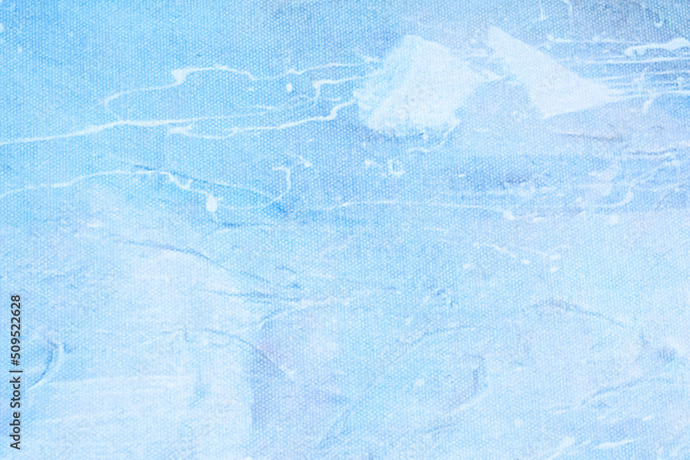 Obraz premium Abstract art background light blue colors. Watercolor painting on canvas with soft sky gradient.