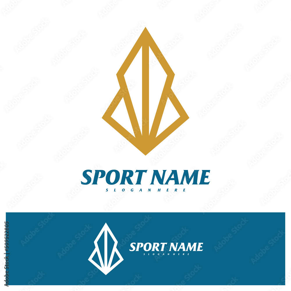 Fototapeta premium Simple Squid logo design vector template, Squid logo concepts illustration.