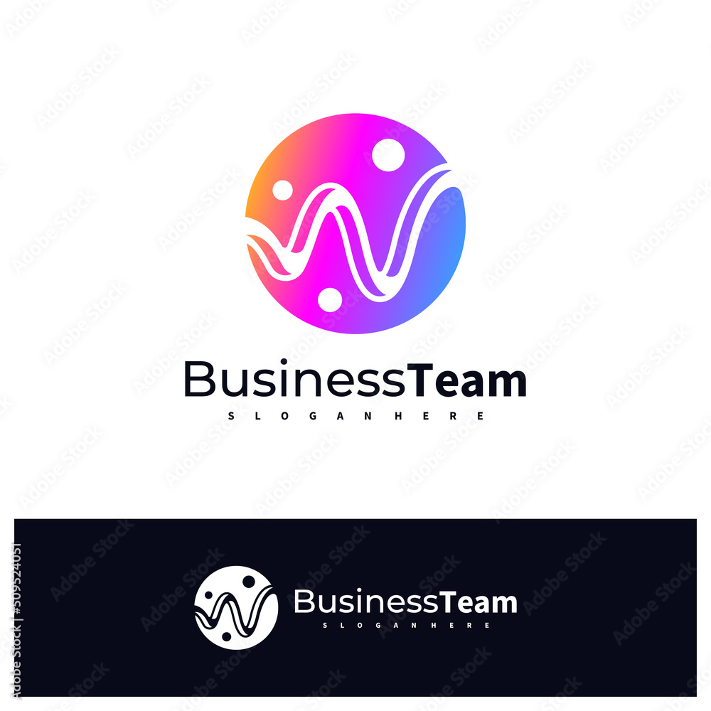 People W logo design vector template, Initial W logo concepts illustration. People W logo design vector template, Initial W logo concepts illustration.