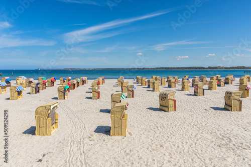 Fototapeta Naklejka Na Ścianę i Meble -  Beach in Travemunde, Baltic Sea, Germany