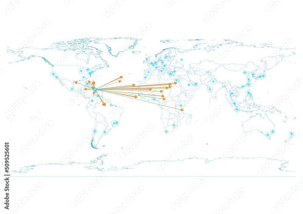 Export concept map for Dominican Republic, vector Dominican Republic map on white background suitable for export concepts. File is suitable for digital editing and large size prints. Export concept map for Dominican Republic, vector Dominican Republic map on white background suitable for export concepts. File is suitable for digital editing and large size prints.