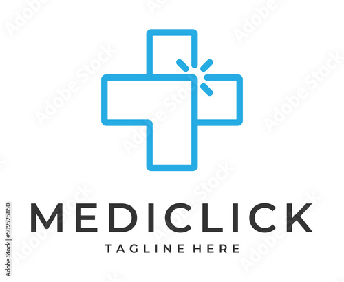 Health Medical online Logo design vector template
