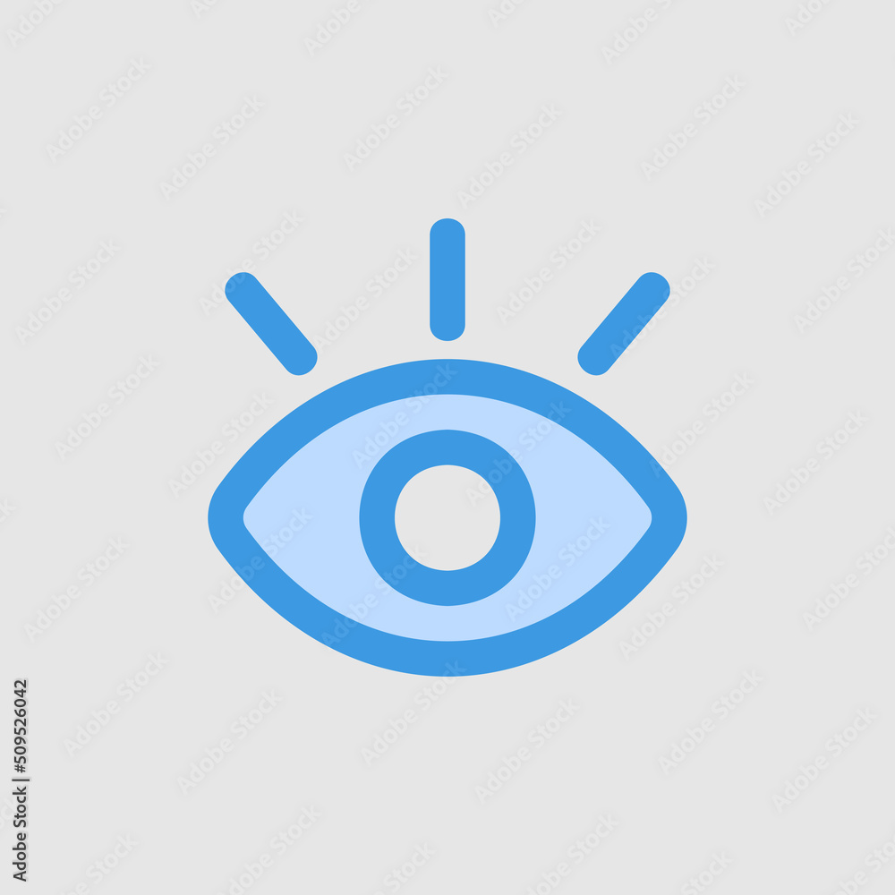 Visibility icon in blue style about essentials, use for website mobile app presentation Visibility icon in blue style about essentials, use for website mobile app presentation