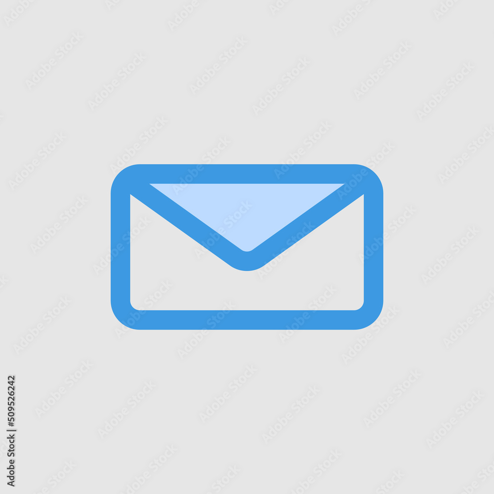 Email icon in blue style about essentials, use for website mobile app presentation Email icon in blue style about essentials, use for website mobile app presentation