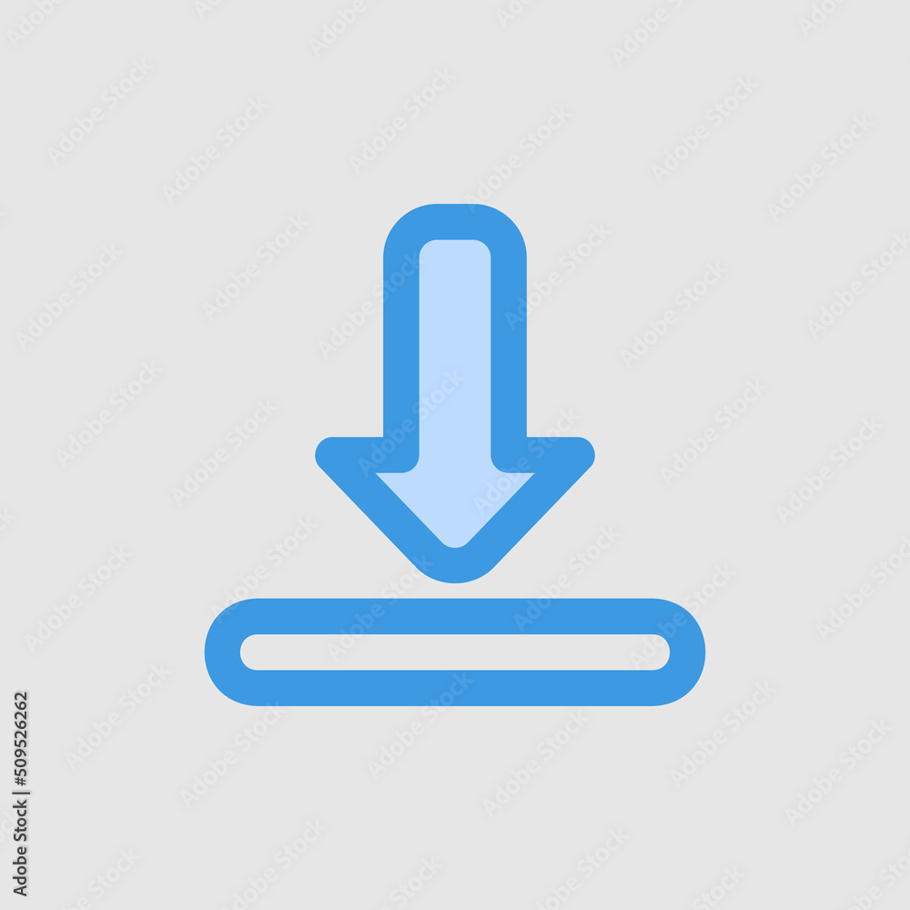 Download icon in blue style about essentials, use for website mobile app presentation Download icon in blue style about essentials, use for website mobile app presentation