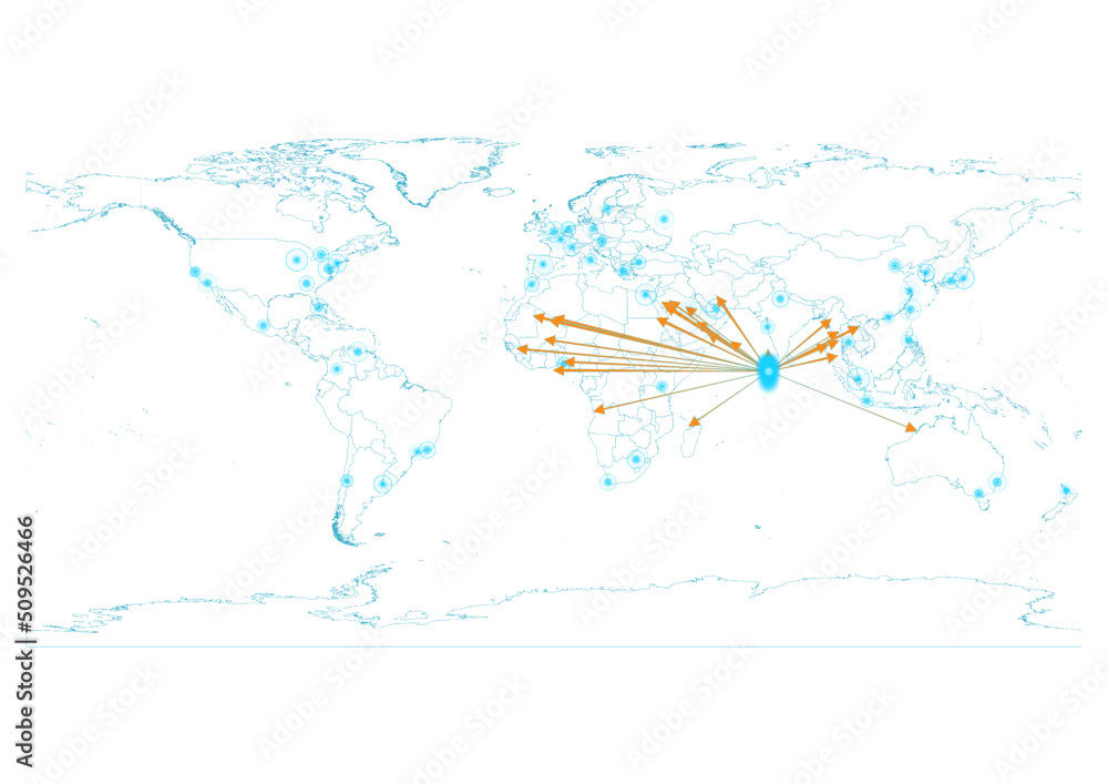 Export concept map for Maldives, vector Maldives map  on white background suitable for export concepts. File is suitable for digital editing and large size prints.